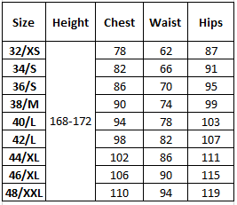 Size best sale chart eu